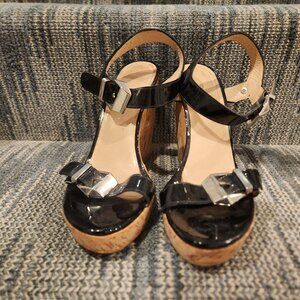 Stylish Black Platform Sandals